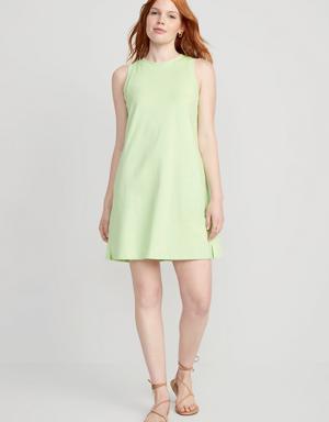 Sleeveless Vintage A-Line Mini Shift Dress for Women green