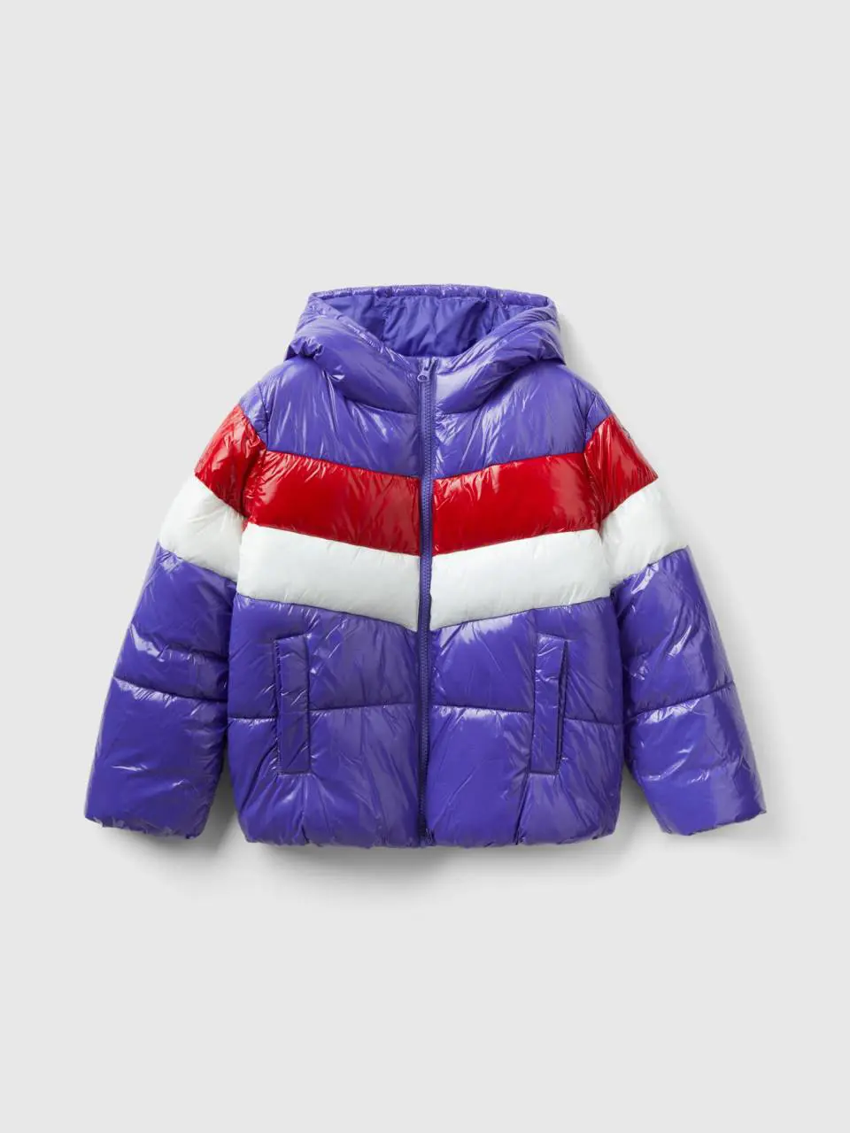 Benetton color block padded jacket. 1