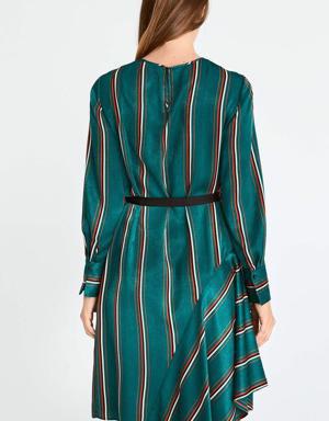 Emerald Pattern-Block Dress