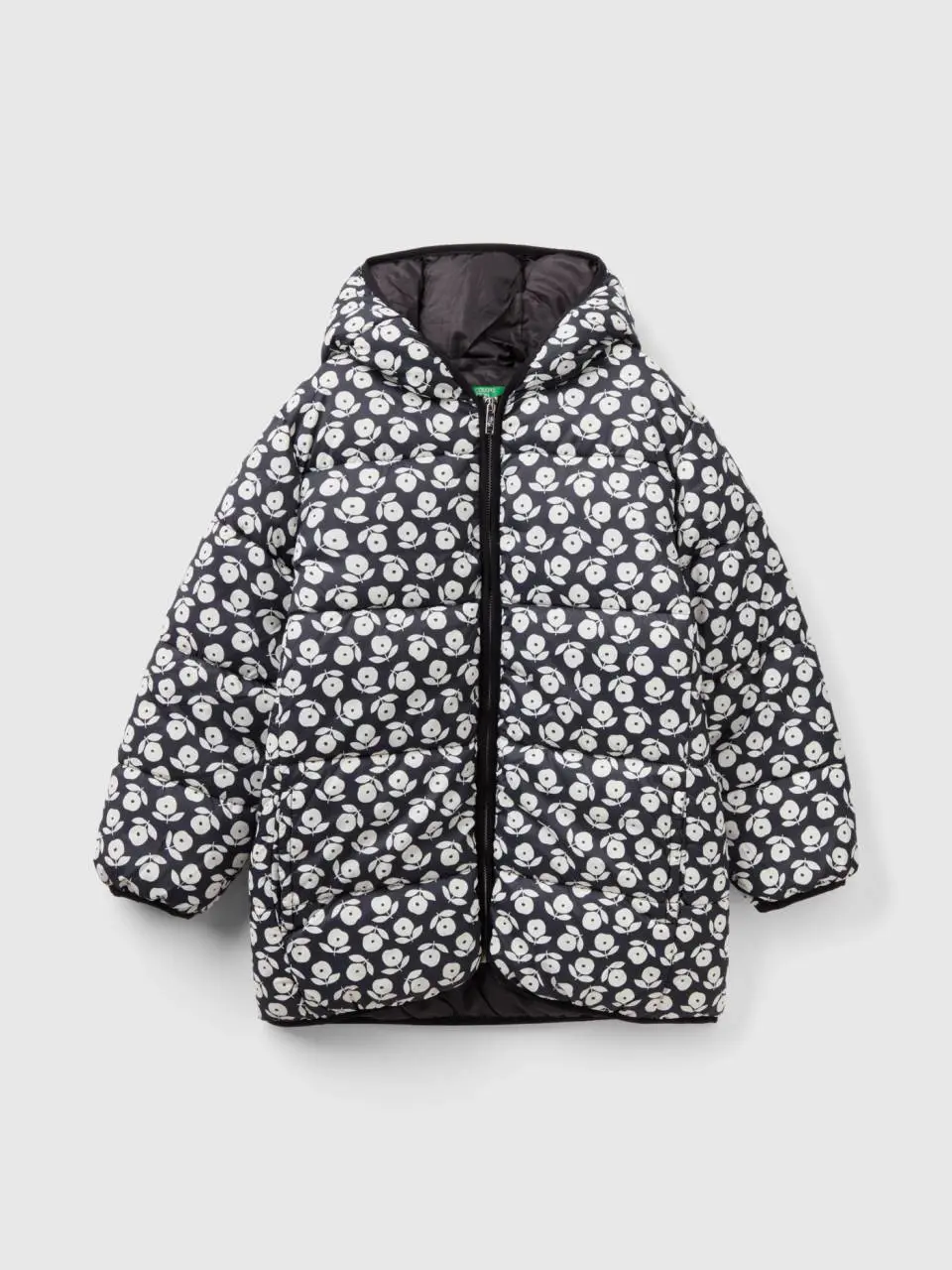 Benetton oversized fit jacket with floral print. 1