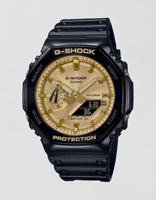 American Eagle Casio G-Shock Analog Digital Resin Gold/Black Watch. 1