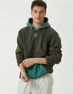 Therma-Fit Fleece Yeşil Kapüşonlu Sweatshirt