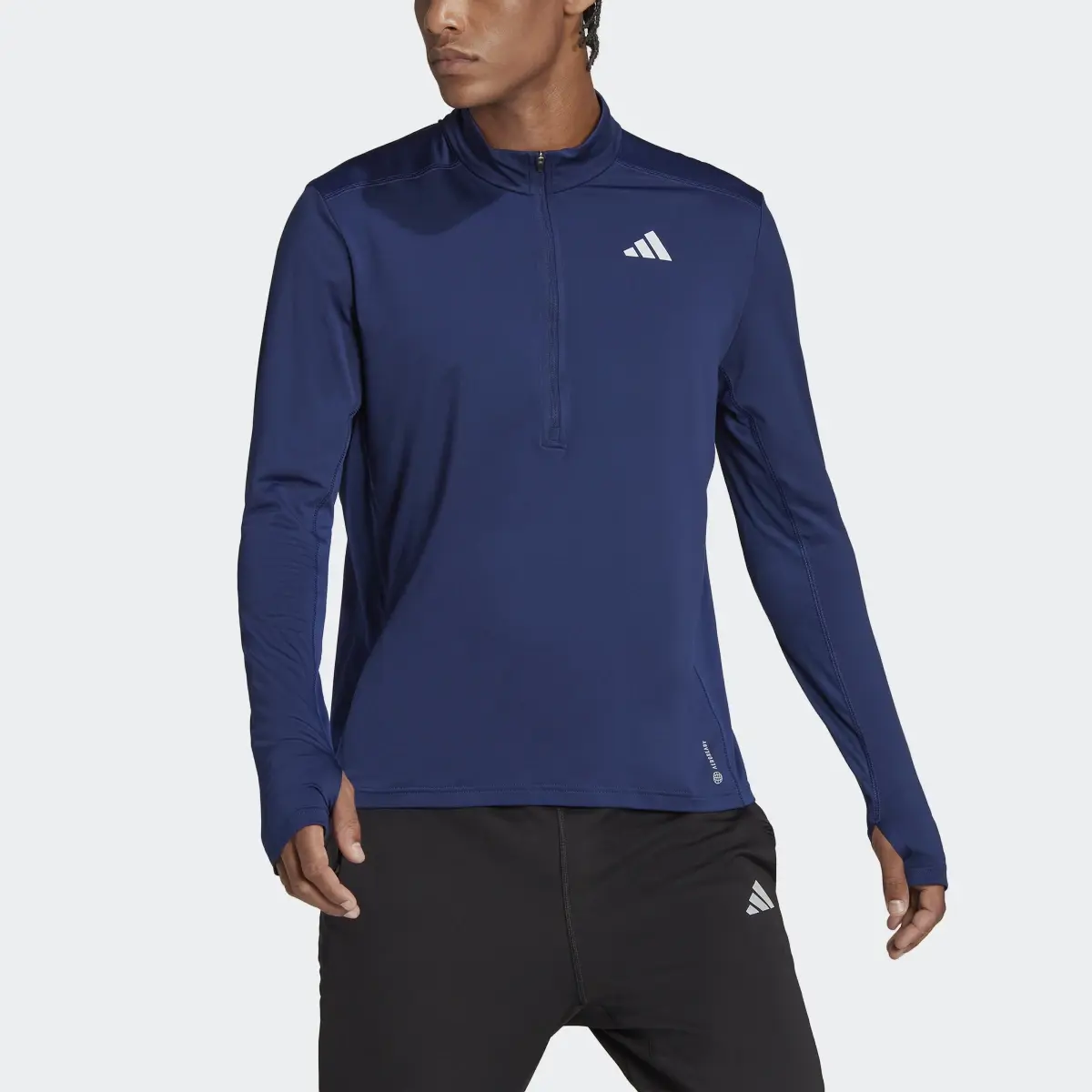Adidas Own the Run 1/2 Zip Long-Sleeve Top. 1