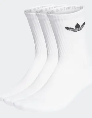 Cushioned Trefoil Mid-Cut Crew Socks 3 Pairs