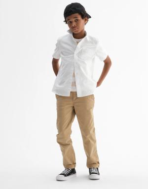 Gap Kids Uniform Lived-In Khakis beige