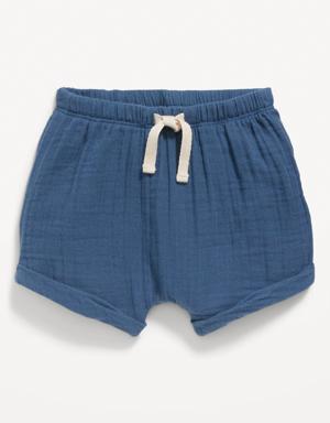 Old Navy Unisex Double-Weave Pull-On Shorts for Baby blue