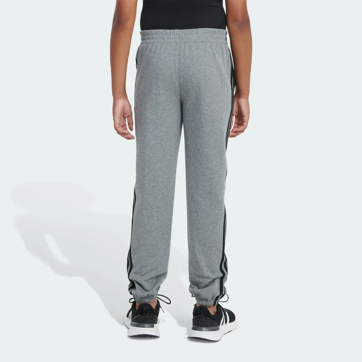 Adidas Elastic Waistband Essential 3-Stripes Fleece Joggers. 2