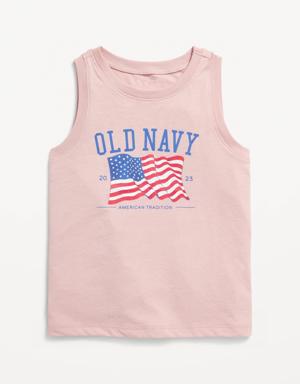 Old Navy Unisex Logo-Graphic Tank Top for Toddler pink
