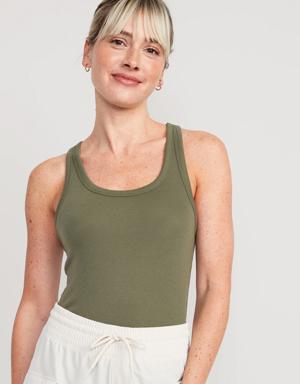 Old Navy UltraLite Rib-Knit Racerback Tank Top for Women green