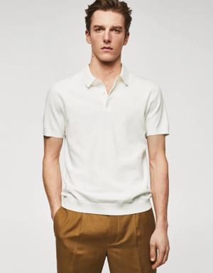 Mango Fine-knit polo shirt