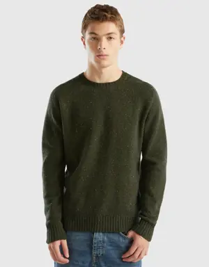 crew neck sweater in wool blend