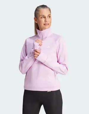 Adidas Aeroready Game & Go Quarter-Zip Fleece Top. 2 Adidas Aeroready Game & Go Quarter-Zip Fleece Top. 2