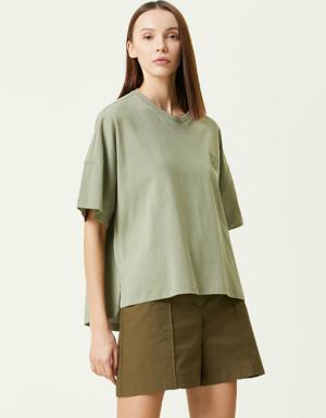 Beymen Yeşil Bisiklet Yaka Logolu T-shirt. 3 Beymen Yeşil Bisiklet Yaka Logolu T-shirt. 3