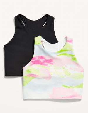 Old Navy PowerSoft Longline Sports Bra 2-Pack for Girls multi