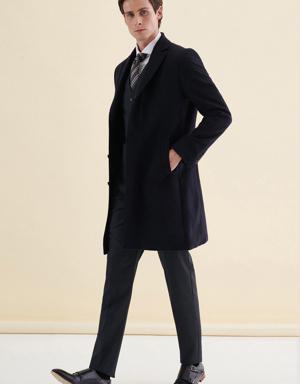 Damat Lacivert Pardösü/Trenckot
