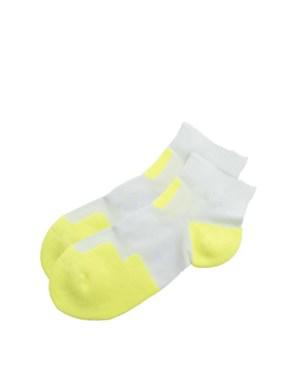 Green Unisex Basic Spor Çorap Siyah/Turuncu
