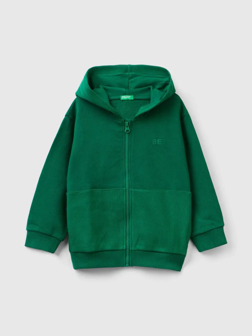 Benetton sweatshirt with zip and pockets. 1