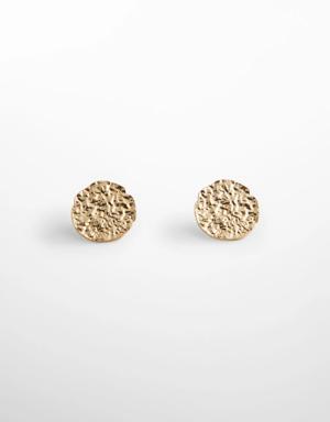 Textured coin earrings