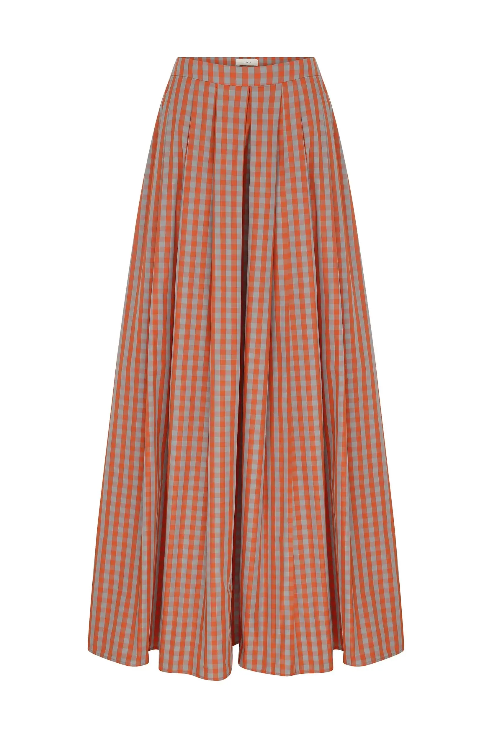 Roman Check Patterned Long Skirt - 4 / ORIGINAL. 1