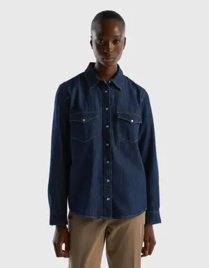 regular fit denim shirt