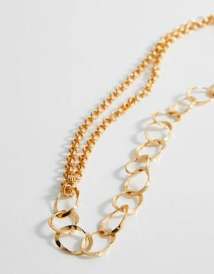 Asymmetrical link necklace