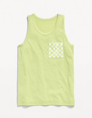 Old Navy Softest Printed-Pocket Tank Top for Boys green