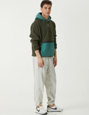 Therma-Fit Fleece Yeşil Kapüşonlu Sweatshirt