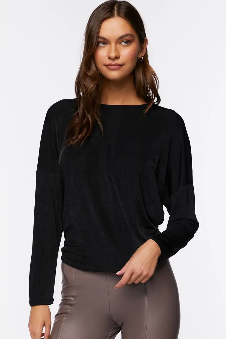 Forever 21 Forever 21 Twist Back Top Black. 1