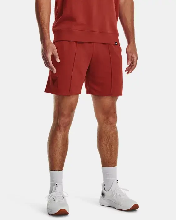 Under Armour Men's Project Rock Terry Gym Shorts. 1