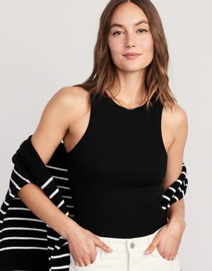 Old Navy Snug Crop Tank Top Black Jack