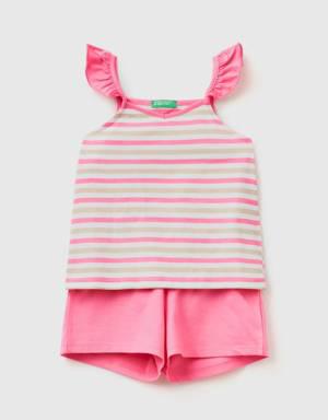 striped tank top and shorts set