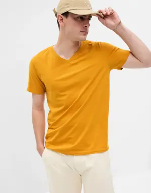 Standard V-Neck T-Shirt yellow