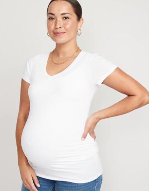 Maternity V-Neck T-Shirt white