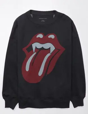American Eagle Oversized Halloween Rolling Stones Graphic Sweatshirt. 1