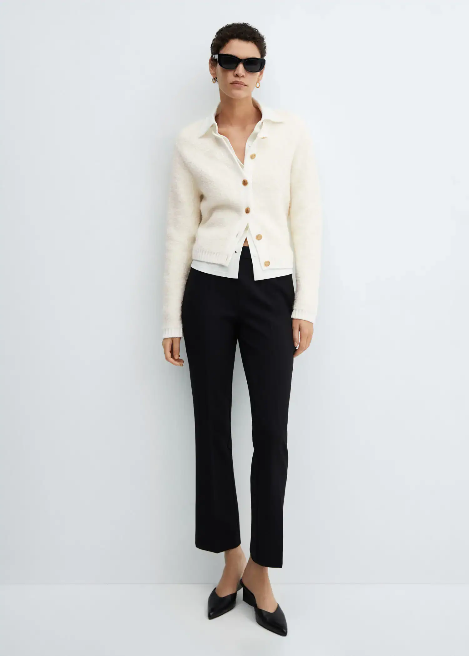 Mango Knitted buttoned jacket. 1