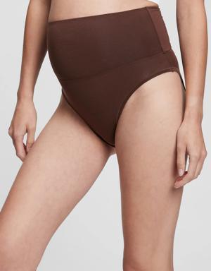 Gap Maternity Post-Baby High Rise Stretch Bikini brown