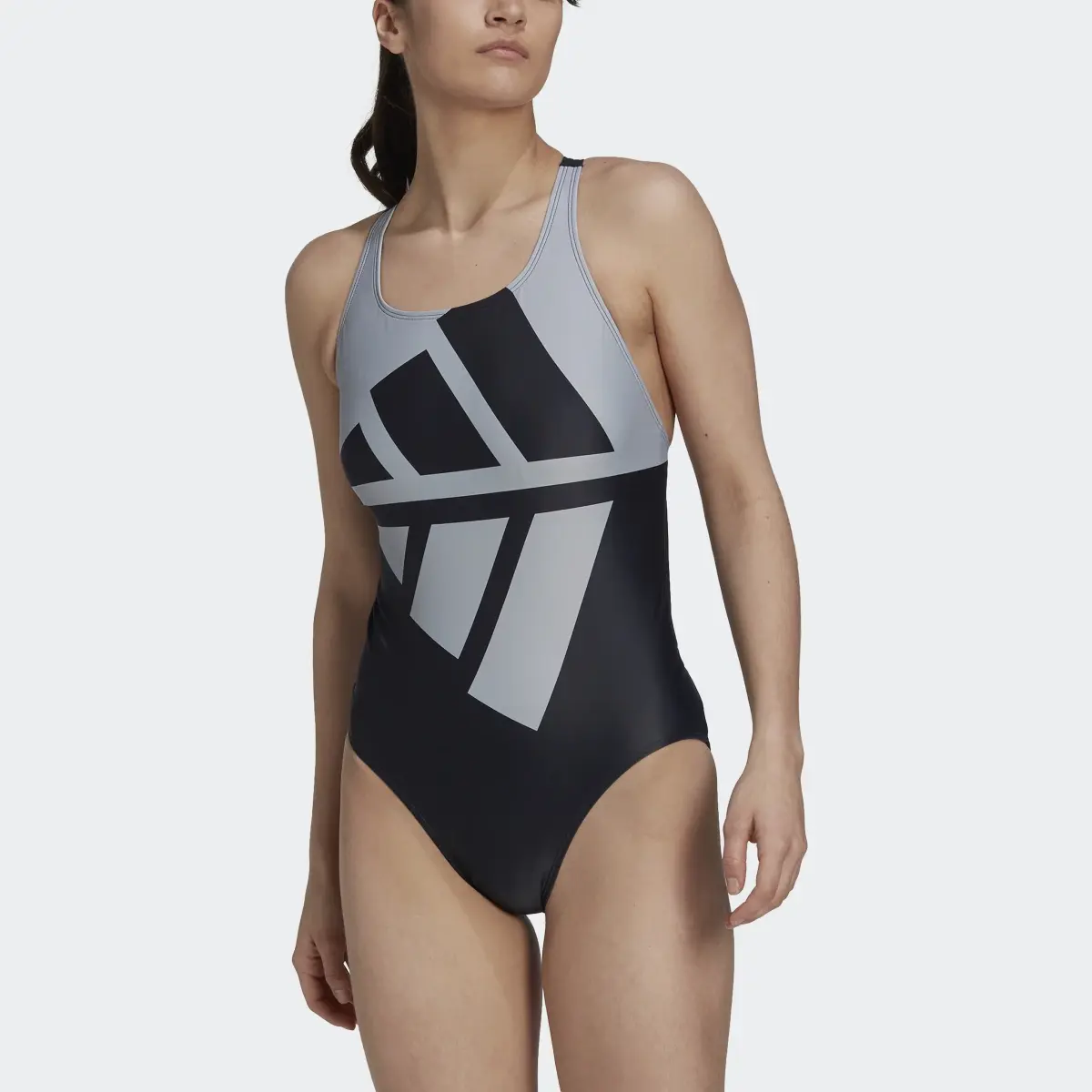 Adidas Logo Graphic Swimsuit. 1