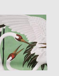 Heron print wallpaper