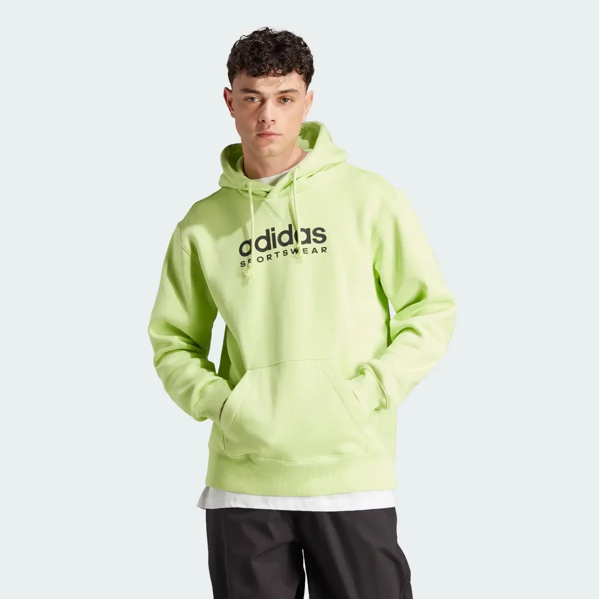 Adidas All SZN Fleece Graphic Hoodie. 2