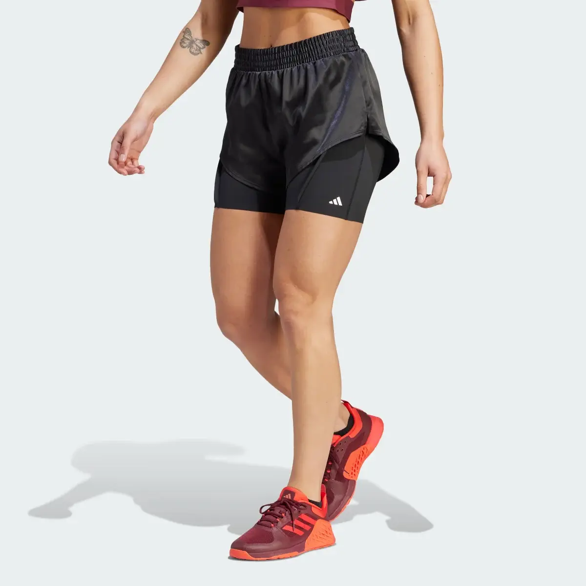 Adidas Power AEROREADY 2-in-1 Shorts. 1