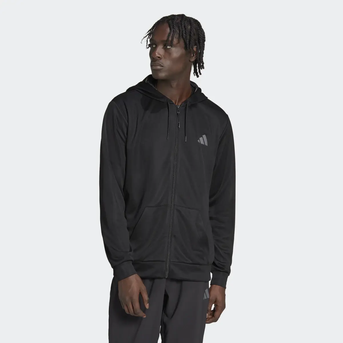 Adidas Veste entièrement zippée Train Essentials Seasonal Training. 2