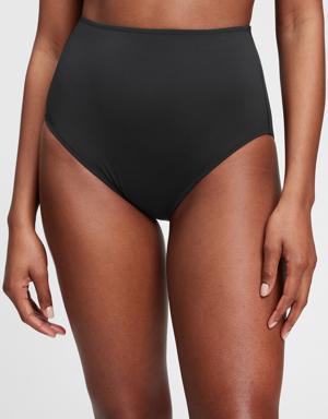 Recycled High Rise Bikini Bottom black