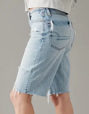 Denim Low-Rise Baggy Short