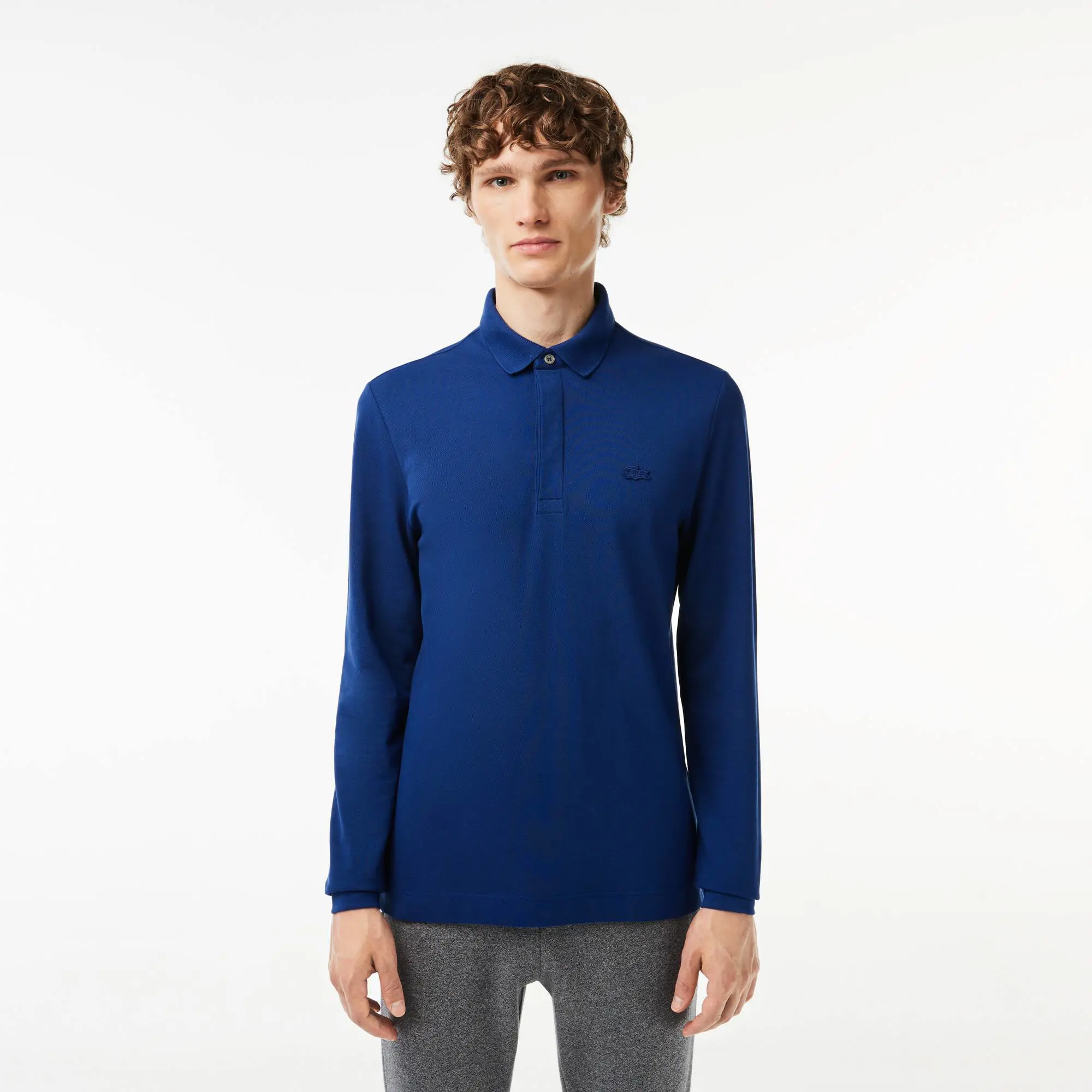 Lacoste Smart Paris long sleeve stretch cotton Polo Shirt. 1