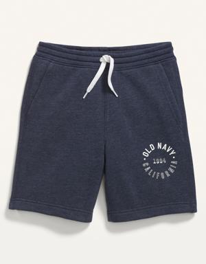 Logo-Graphic Jogger Sweat Shorts for Boys (At Knee) blue