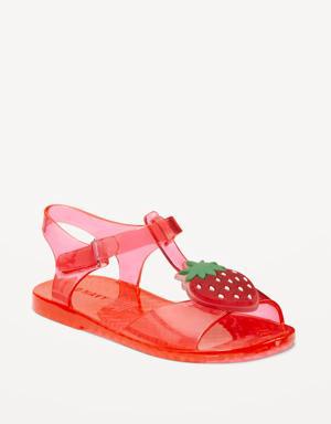 Old Navy Strappy Jelly Flats for Toddler Girls pink