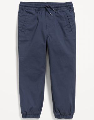 Old Navy Functional-Drawstring Canvas Jogger Pants for Toddler Boys blue