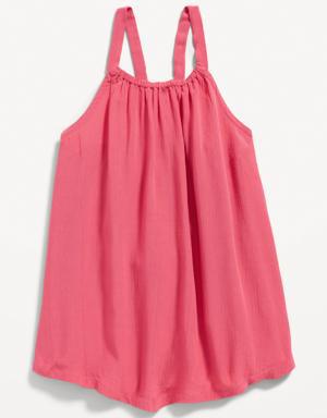 Sleeveless Crinkled Top for Toddler Girls pink