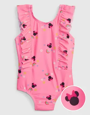 babyGap &#124 Disney Minnie Mouse Recycled Ruffle Swim One-Piece pink
