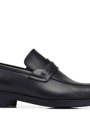 Siyah Bağcıksız Termo Erkek Ayakkabı -63201-
